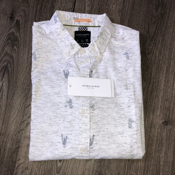 Denim & Flower Other - NWT! Denim & Flower Button Down Shirt Cactus Print
